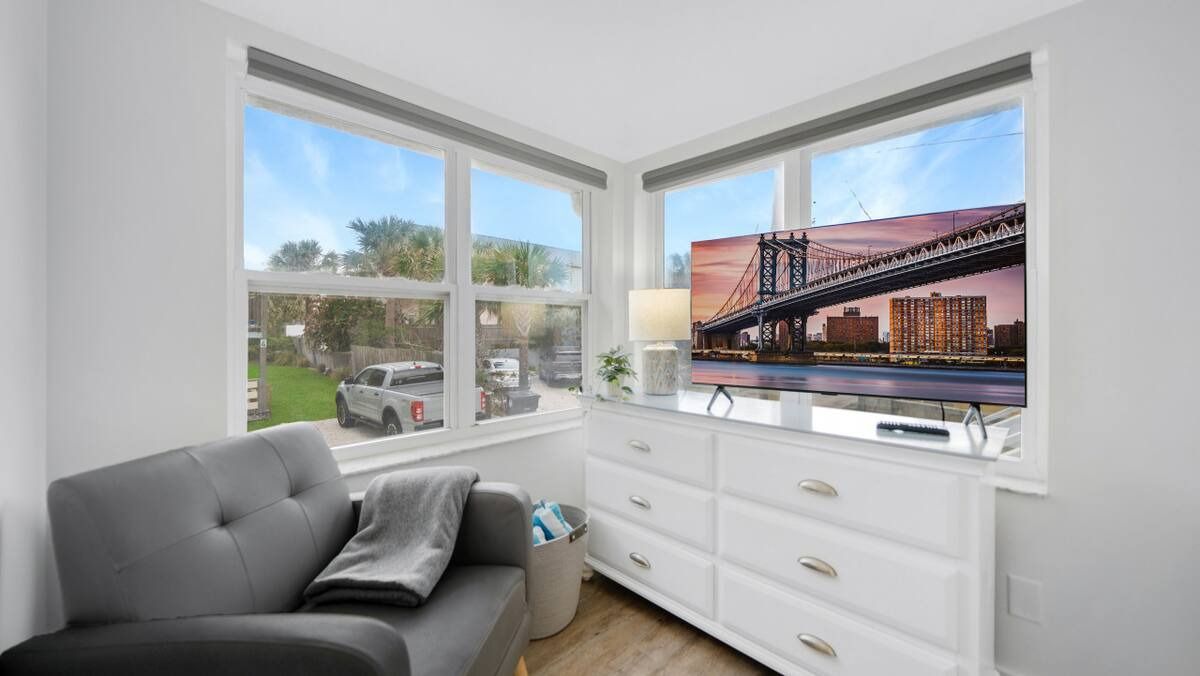 Sun filled nook for reading or watching tv