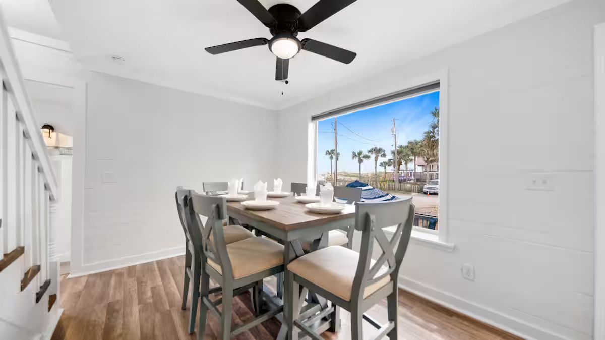 Views from even the dining table